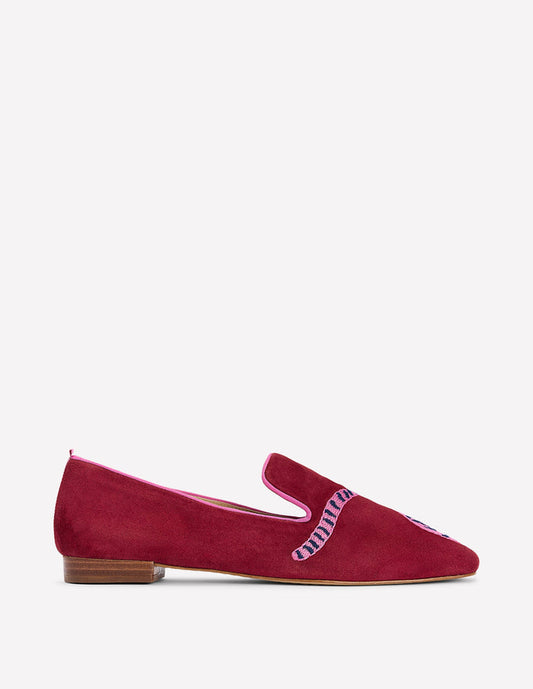 Slipper Cut Loafer Oxblood Tiger