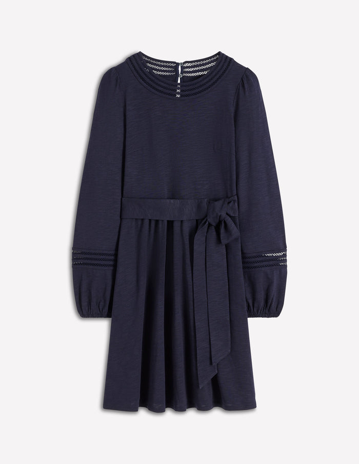 Athina Trim Insert Short Dress Navy