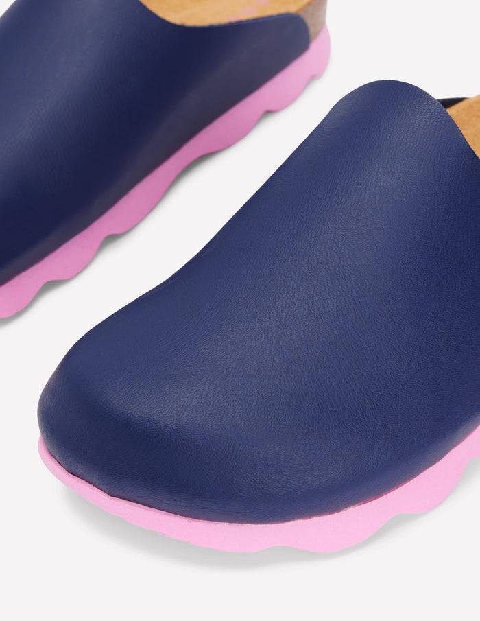 Lyla Colour Block Clogs Navy/Soft Pink
