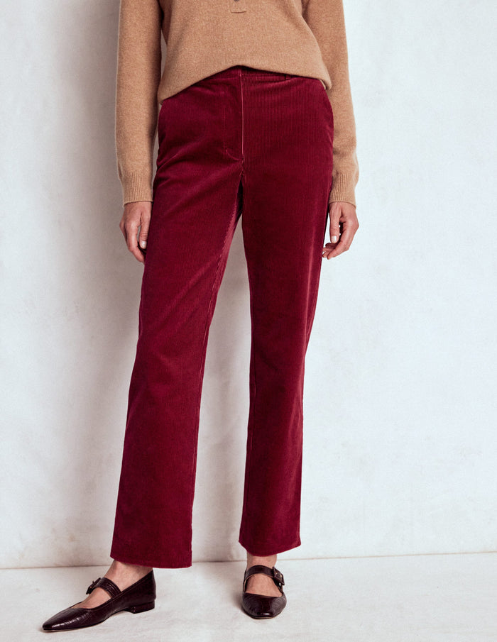 Canonbury Cord Pants Burgundy Red