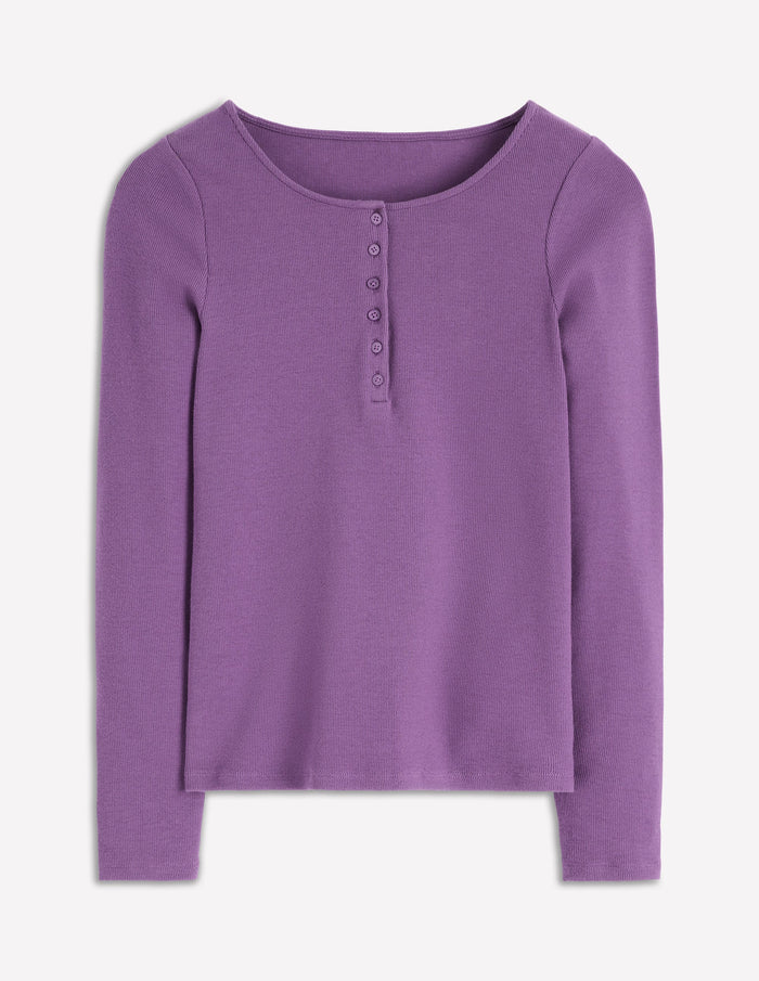 Rib Henley Mystical Purple