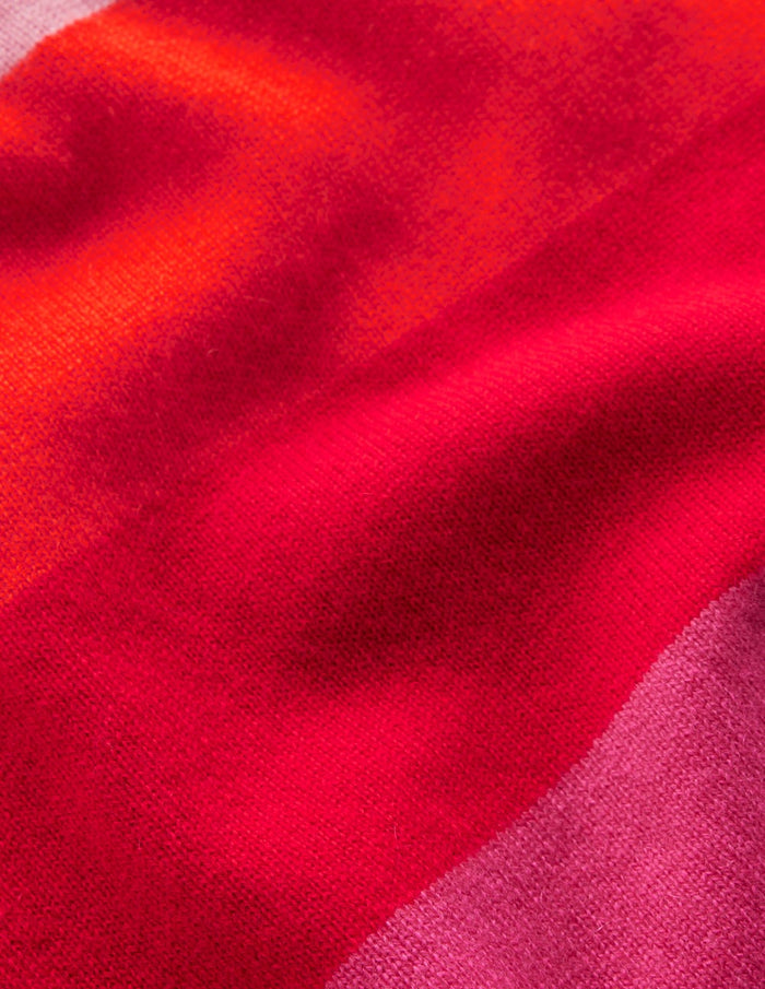 Eva Cashmere Vest Pink/ Orange Stripe