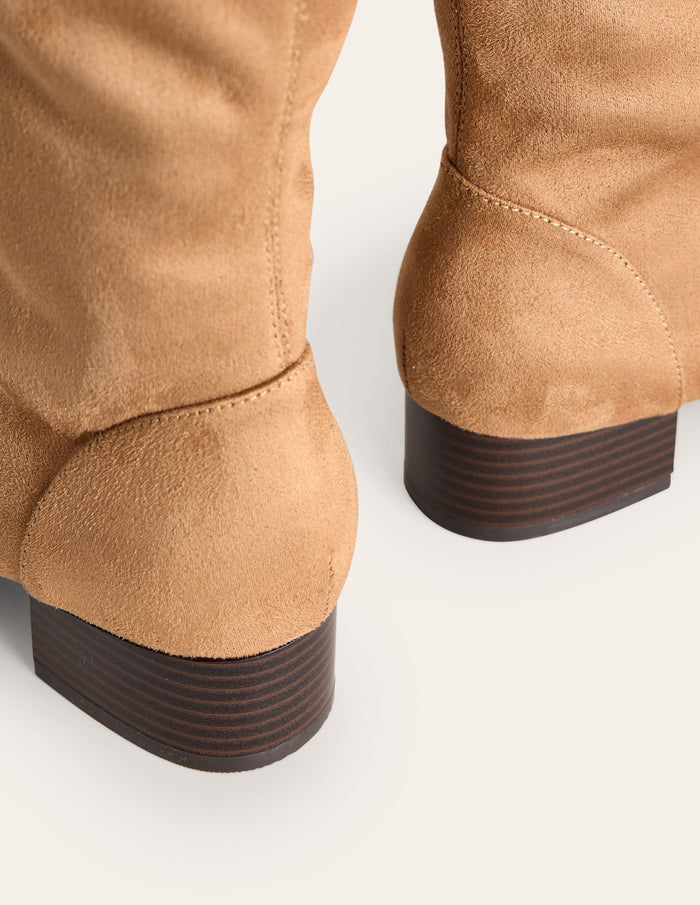 Flat Stretch Knee Boots Acorn