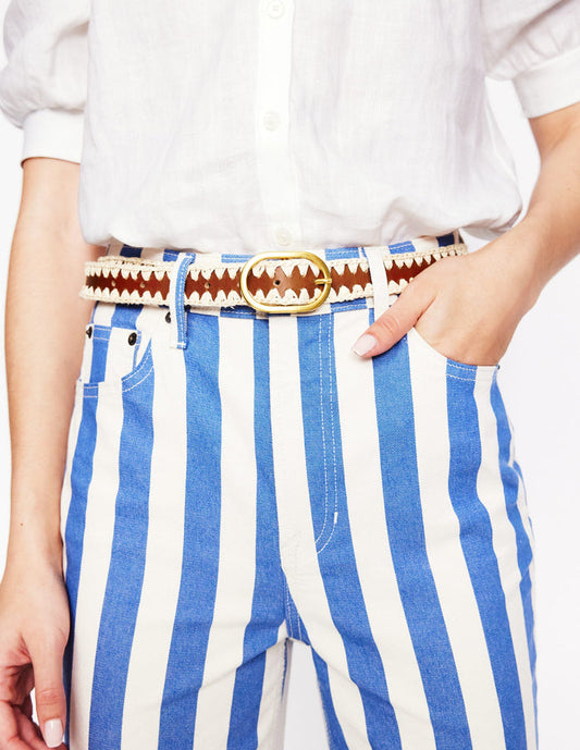 Whipstitch Classic Belt Tan