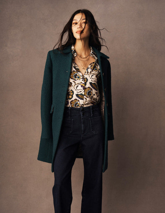 Sienna Silk Shirt Multi, Ornate Meadow