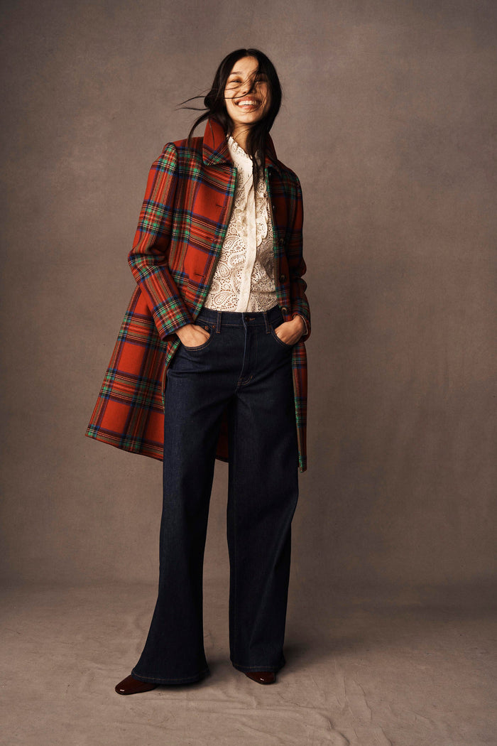 Edinburgh Swing Coat Red, Blue and Green Check