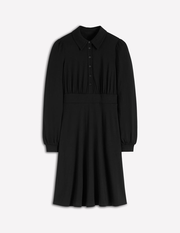 Orla Short Jersey Shirt Dress Black