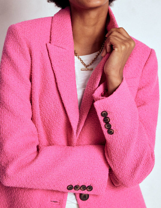 Stamford Texture Blazer Pink Peony