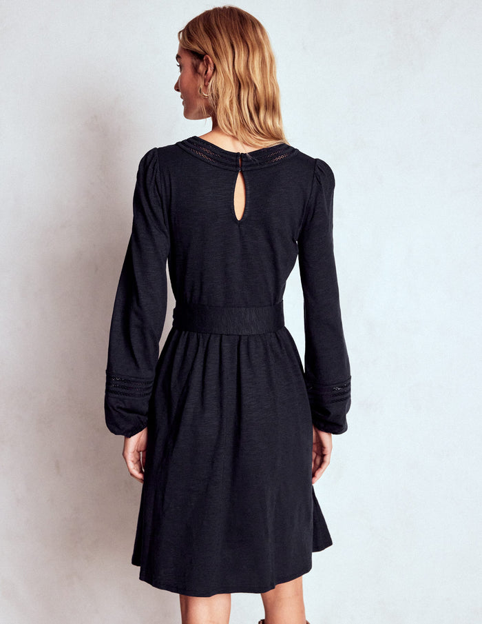 Athina Trim Insert Short Dress Navy