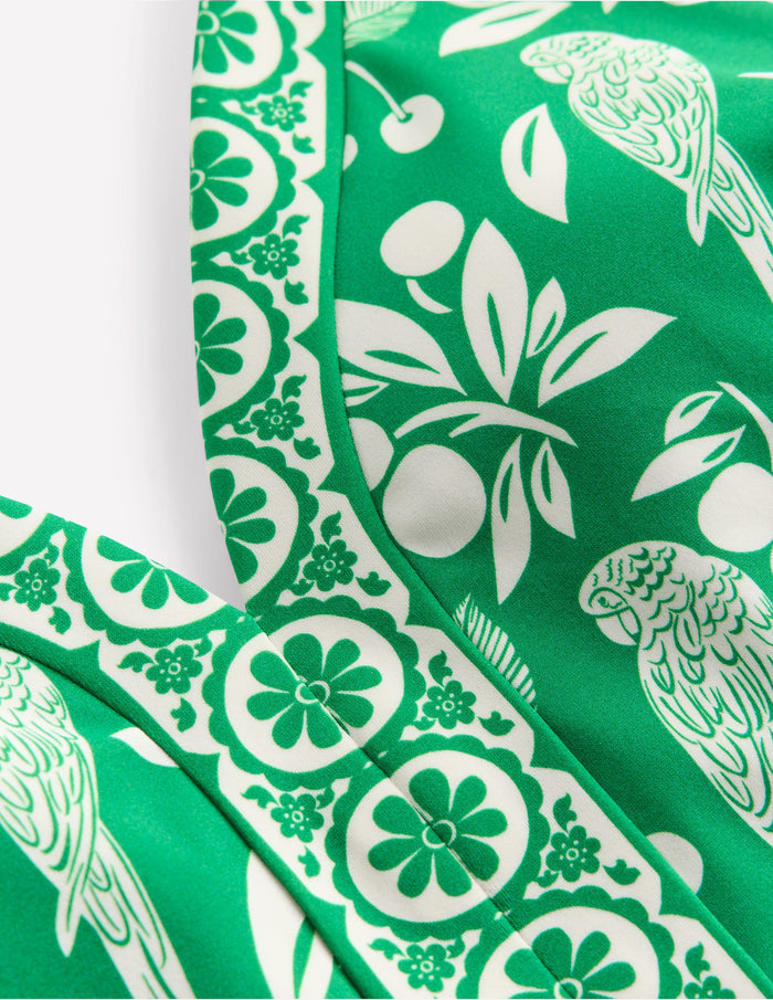 Ios V Panel Swimsuit Rich Emerald, Ornate Tropics