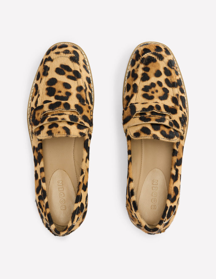 Nya Penny Loafers Classic Leopard