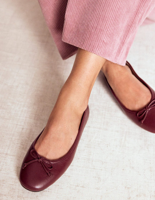 Kitty Flexi Sole Ballet Flats Oxblood