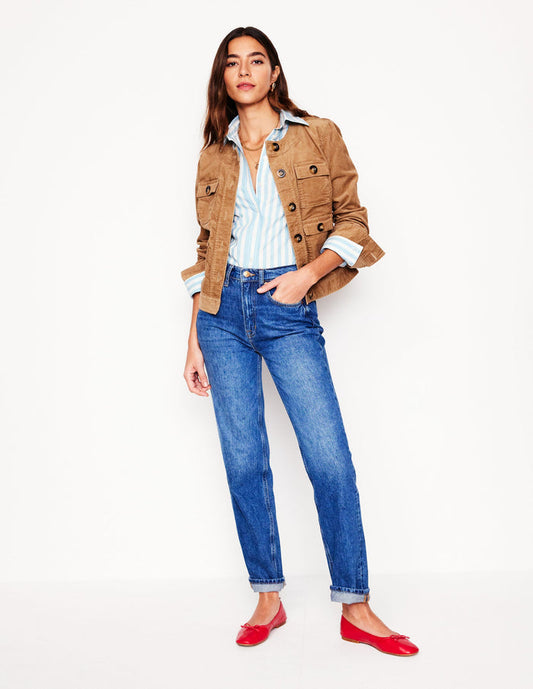 High Rise Rigid Straight Jeans Mid Vintage