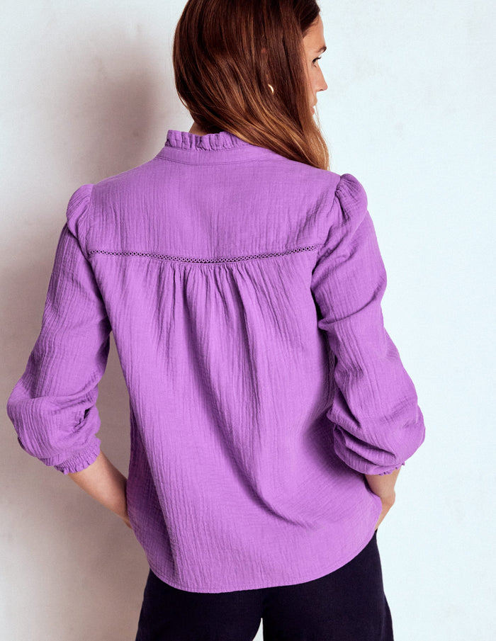 Helena Double Cloth Top Amethyst Purple