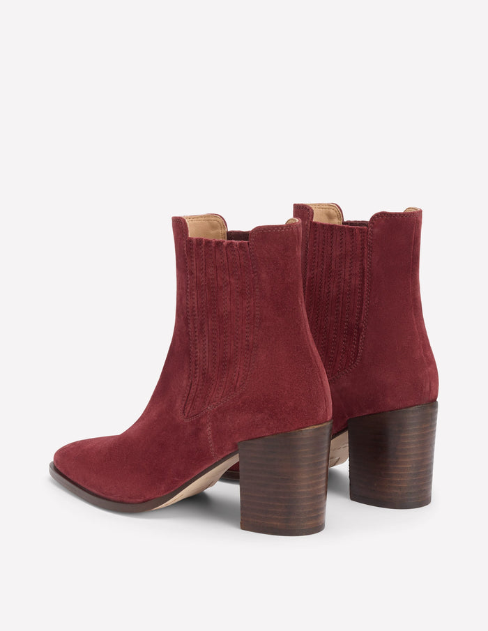 Point Casual Ankle Boots Oxblood