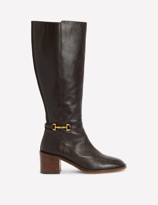 Iris Snaffle Heel Boot Chocolate