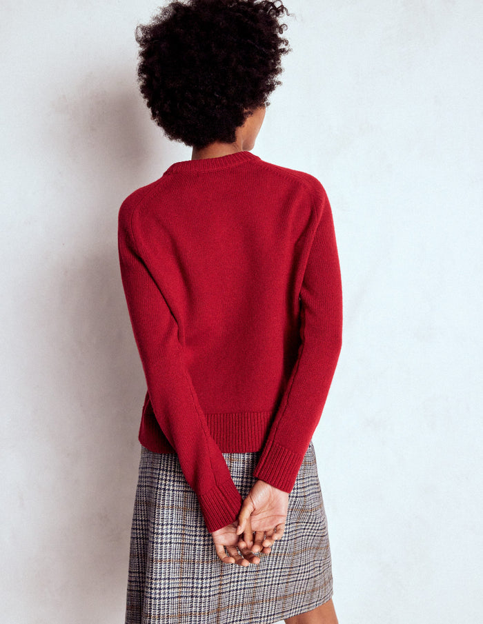 Marion Merino Sweater Crimson Red