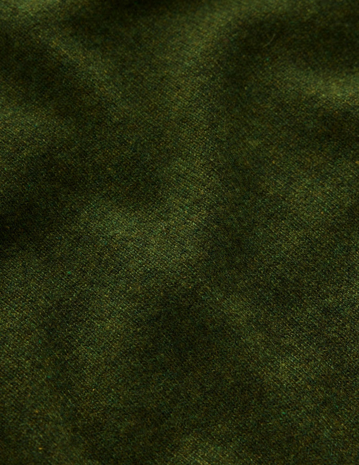 Eva Cashmere Crew Neck Sweater Leaf Green Melange