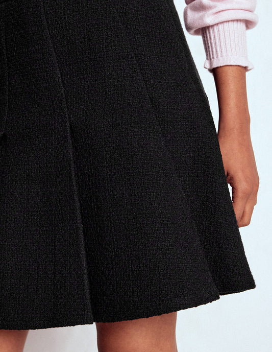Flippy Textured Skirt Black