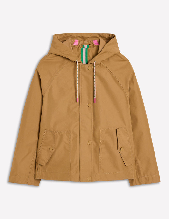 Cropped Rain Mac Hazelnut Brown
