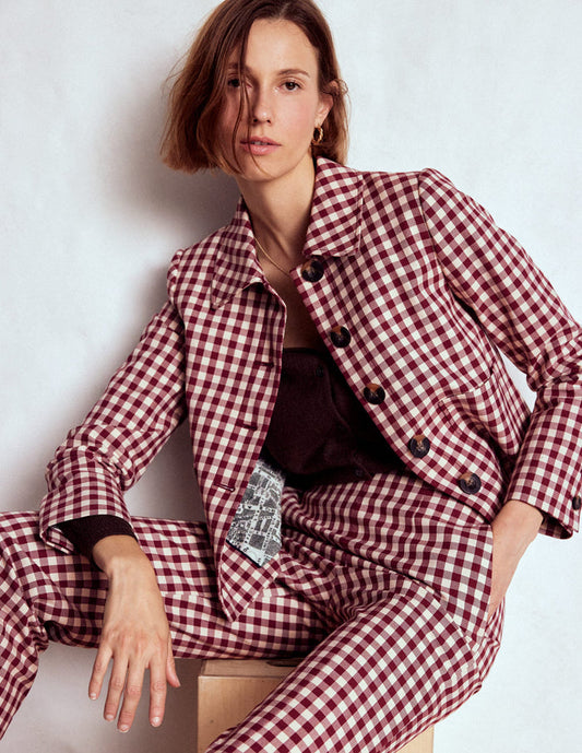 Knightsbridge Gingham Jacket Chestnut Gingham