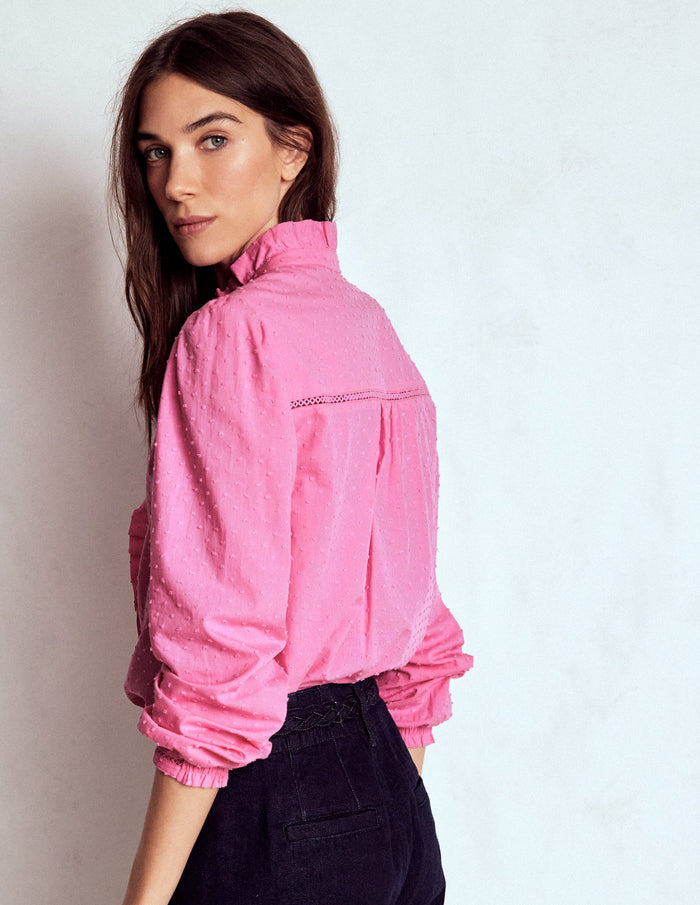 Helena Cotton Dobby Top Rose Bloom