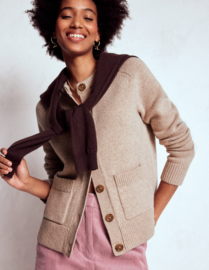 Marion Merino Cardigan Linen
