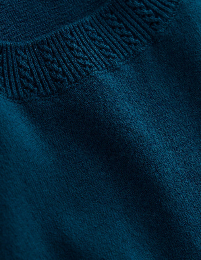 Emilia Cotton Crew Sweater Harbour Blue