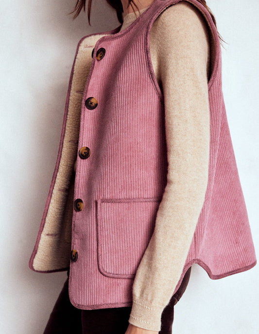 Clerkenwell Reversible Gilet Light Pink, Natural