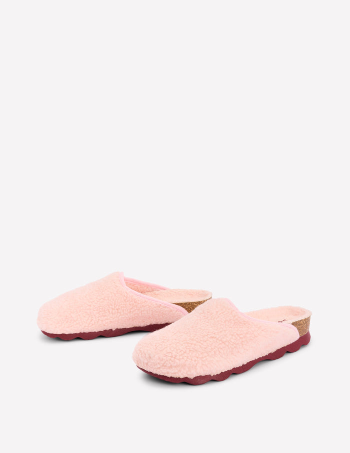 Contrast Sole Mule Slippers Pink