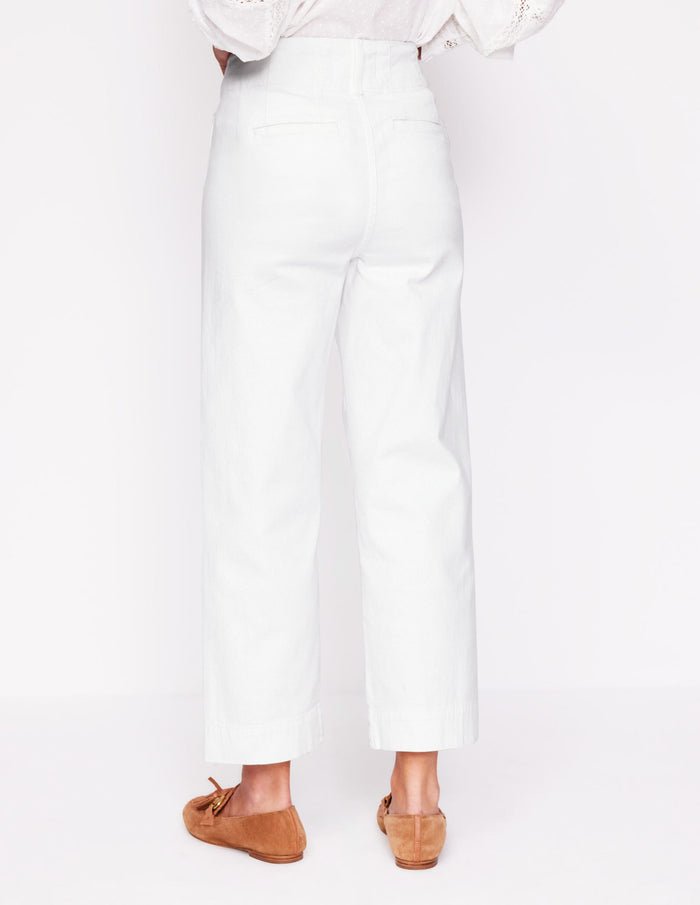 Primrose Patch Pocket Pants White