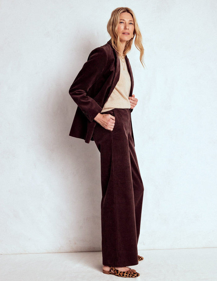 Belgravia Cord Pants Deep Aubergine