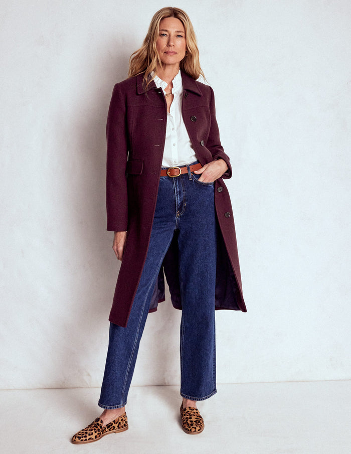 St Albans Coat Dark Cherry