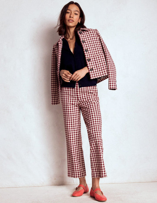 Smart 7/8 Pants Chestnut Gingham