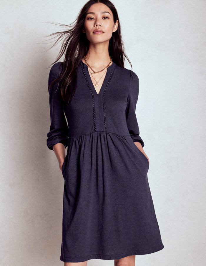 Naomi Relaxed Jersey Dress Navy