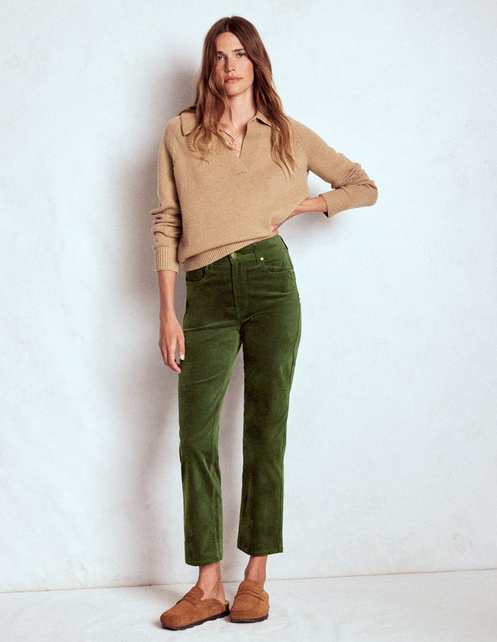 Velveteen Straight Jeans Forest Glade
