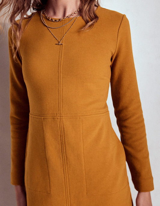 Cornelia Ottoman Dress Toffee Brown