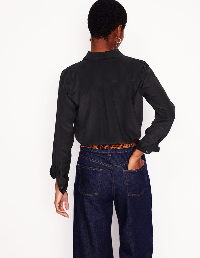 Sienna Silk Shirt Black