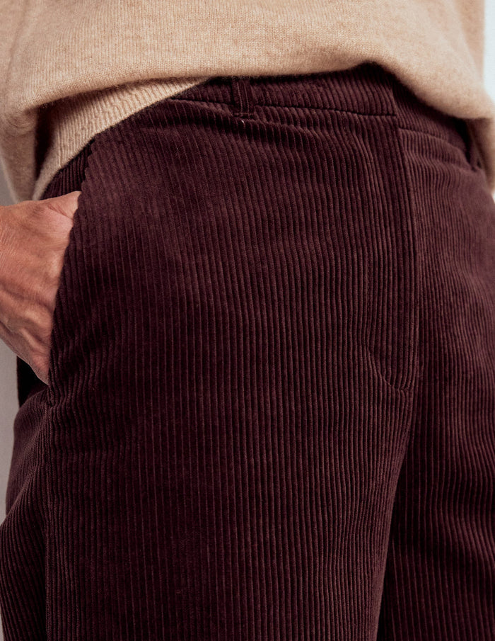 Belgravia Cord Pants Deep Aubergine