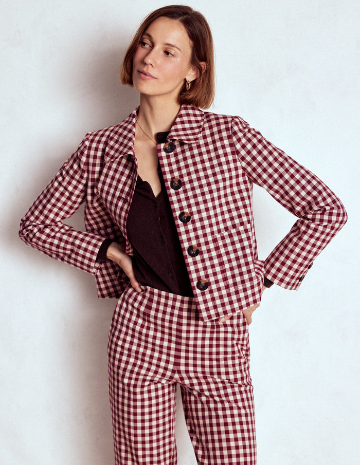 Knightsbridge Gingham Jacket Chestnut Gingham