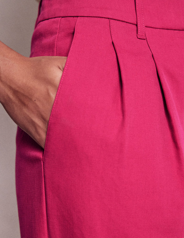 Bloomsbury Cotton Pants Bright Cherry