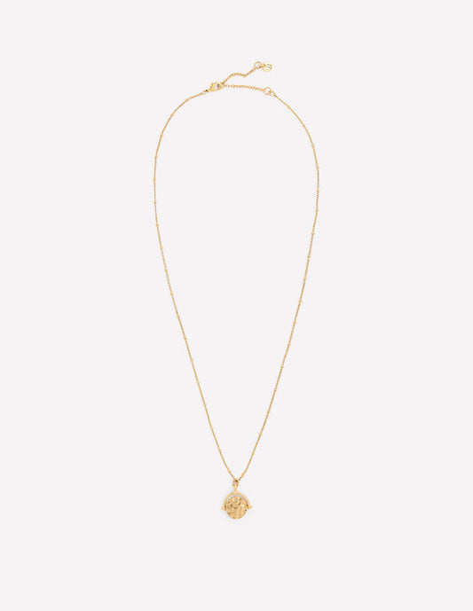 Fine Spinner Pendant Necklace Gold Colour