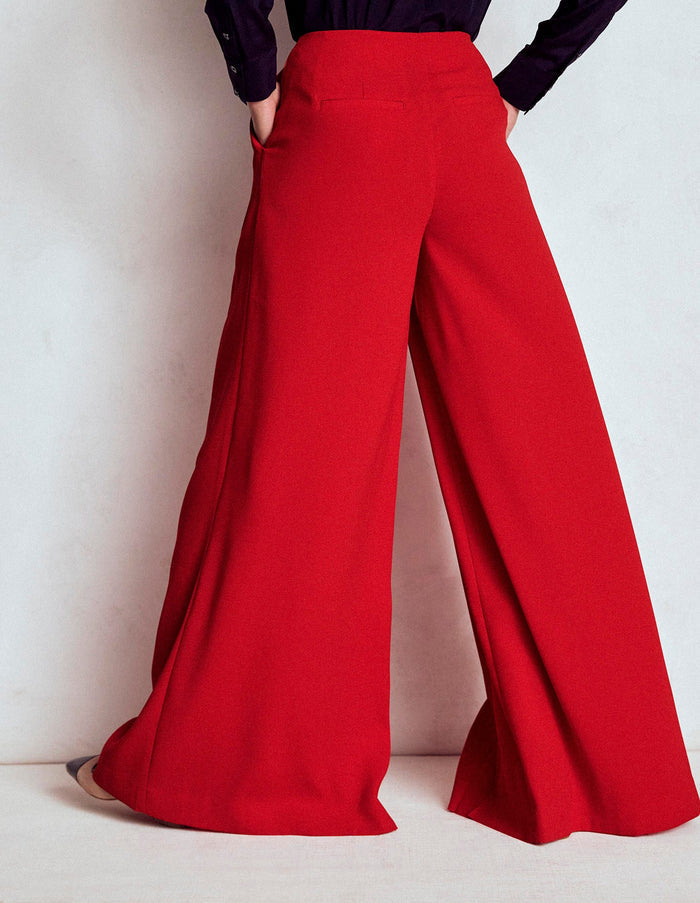 Regent Wide Leg Pants Poppy Red