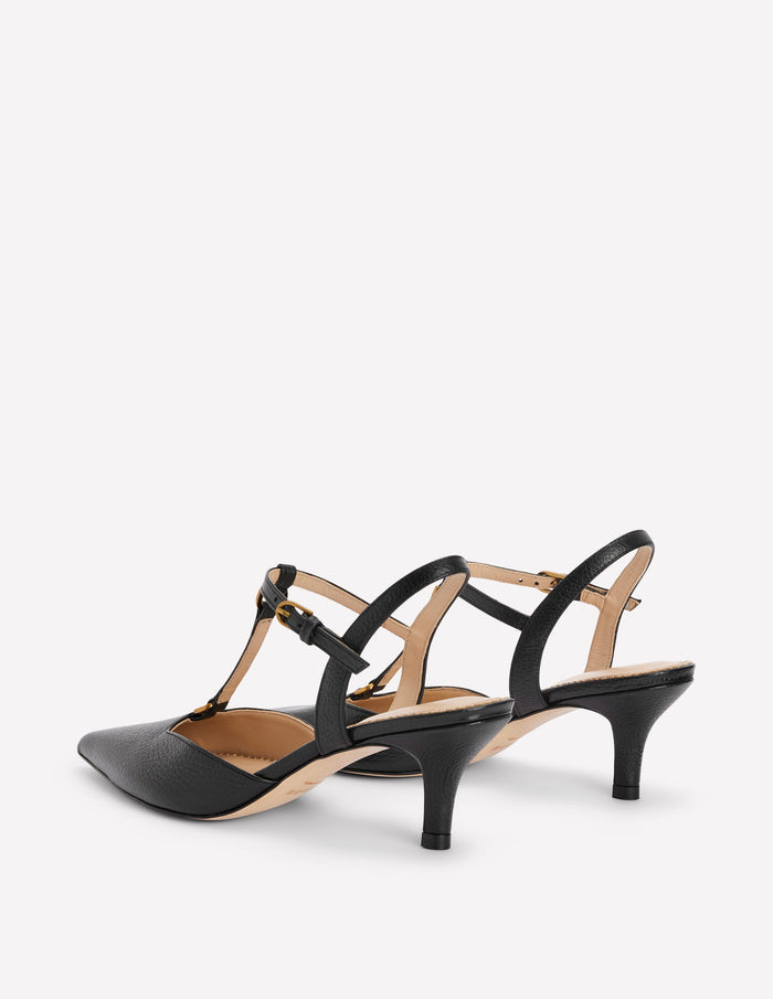T-Bar Point Heels Black