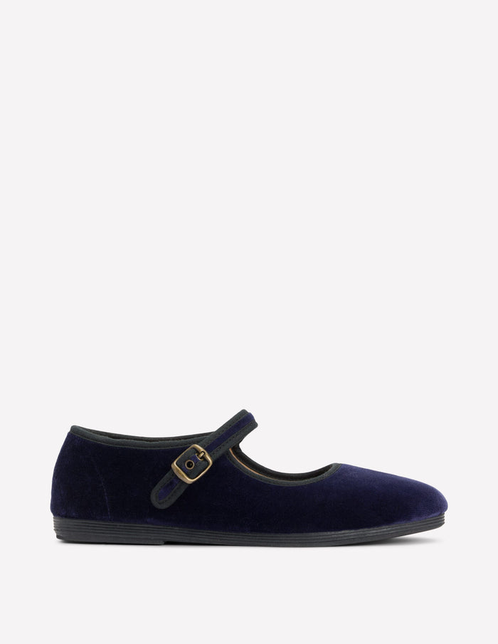 Flexi Mary Jane Navy Velvet