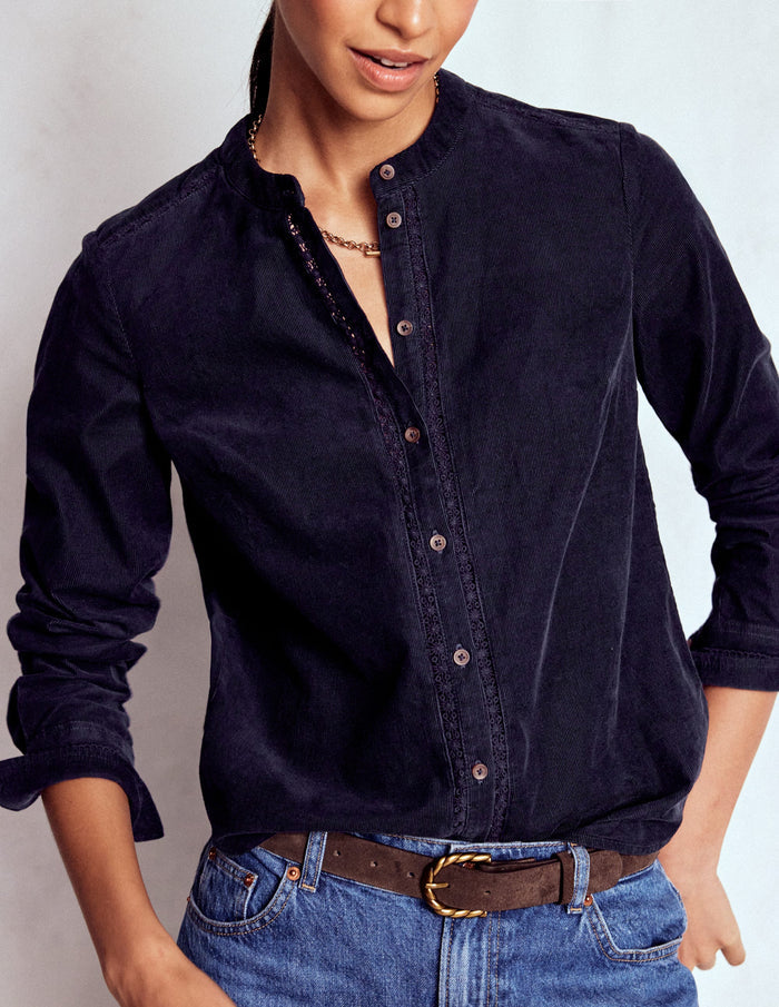 Victoria Cord Shirt Navy