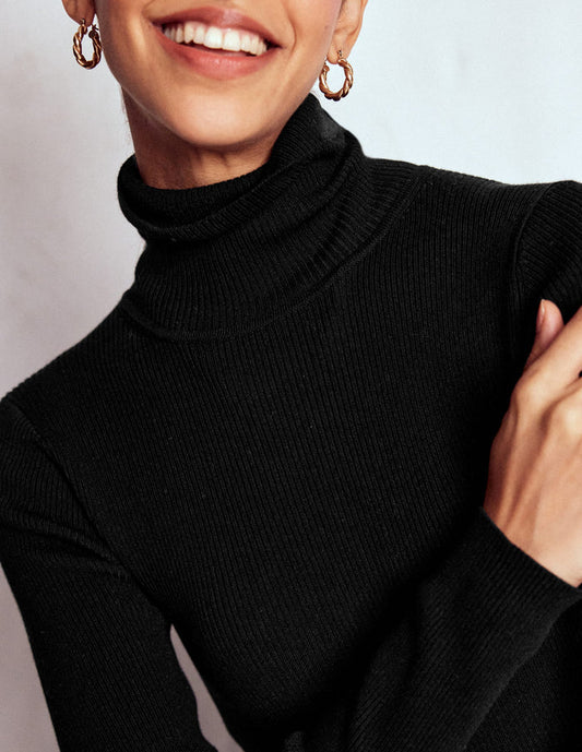 Emilia Roll Neck Sweater Black