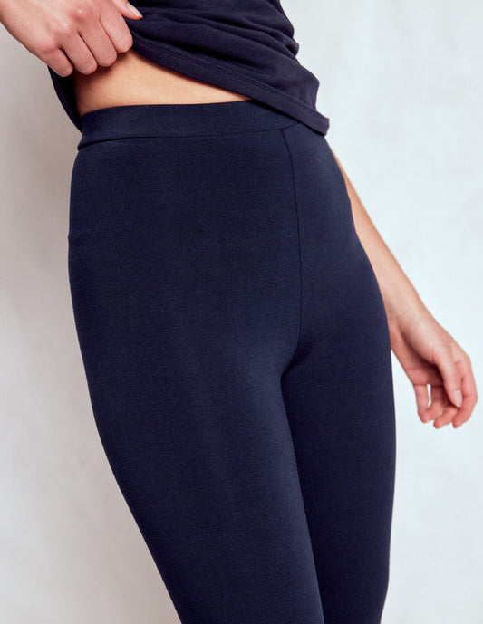 High Rise Jersey Leggings Navy