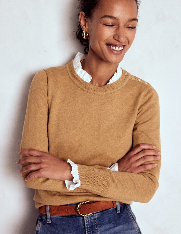 Briony Stitch Sweater Camel Melange