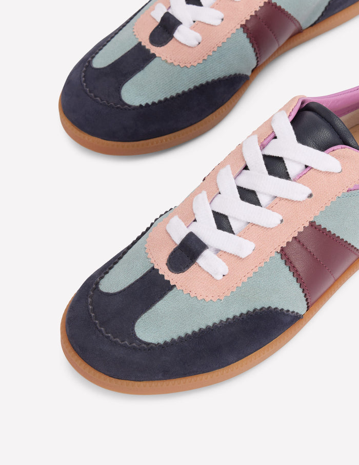 Erin Retro Tennis Trainers Cord Colourblock